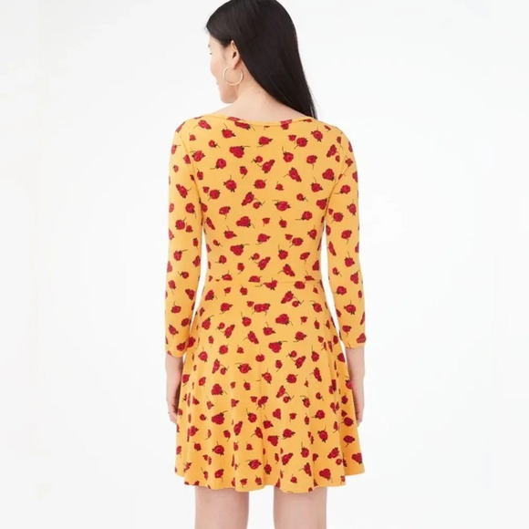 SERIOUSLY SOFT by AEROPOSTALE Floral Skater Dress in Yellow and Red - Picture 2 of 8